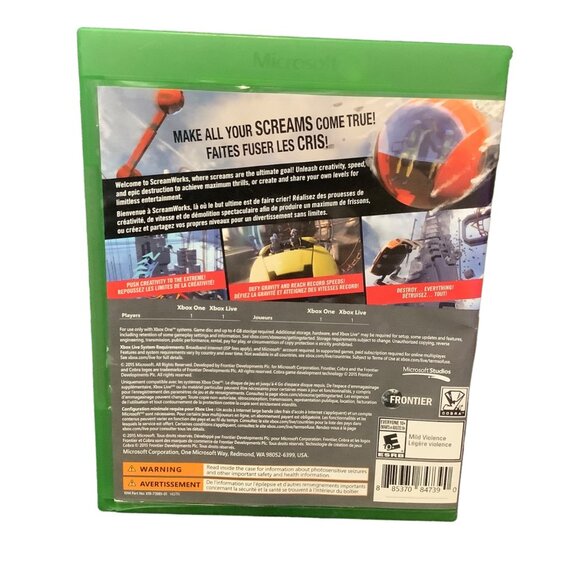 ScreamRide Xbox One Blu-ray Disc Microsoft Studios Mild Violence Age 10+ - Picture 2 of 8